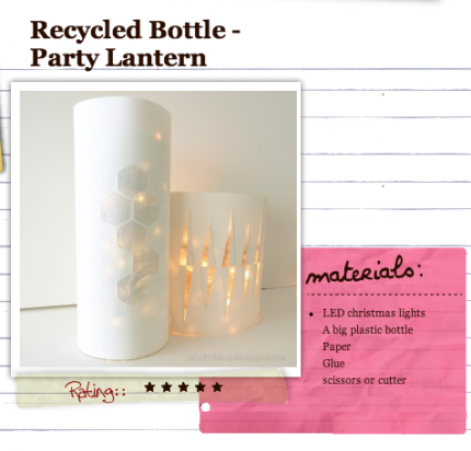 Recycled Bottle Party Lanterns from CraftBits.com @craftgossip