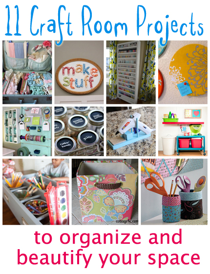 11 Craft Room Projects to Organize and Beautify Your Space - @craftgossip