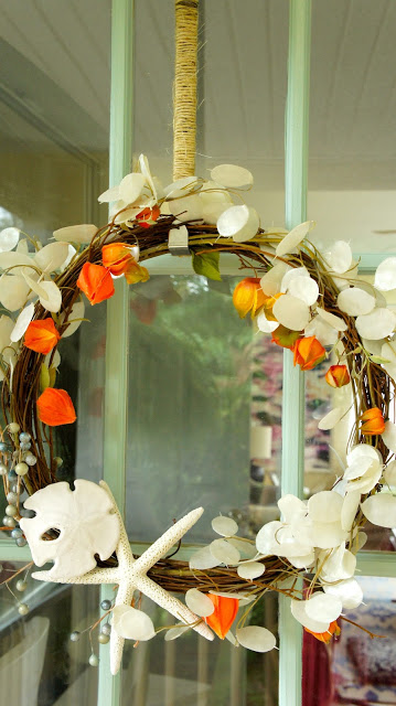 autumn beach wreath