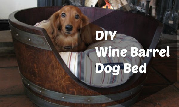 diy-wine-barrel-dog-bed