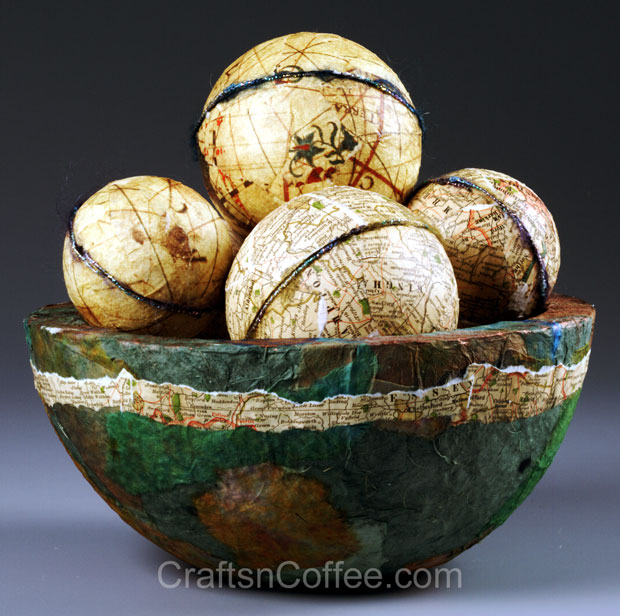Vintage Map Balls – Home and Garden