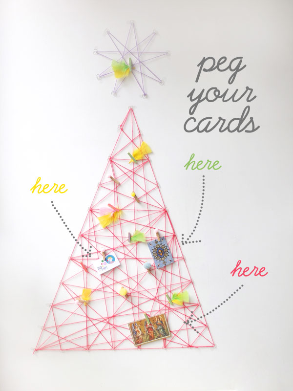 String Art Christmas Tree Card Display – Home and Garden