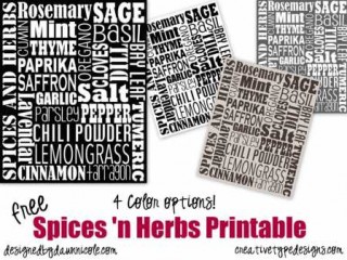 Free Subway Art Printables: Spices – Home and Garden