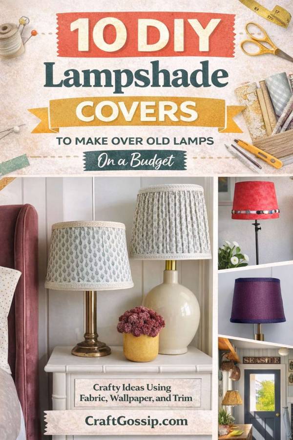 10 DIY Lampshade Covers to Make Over Old Lamps on a Budget